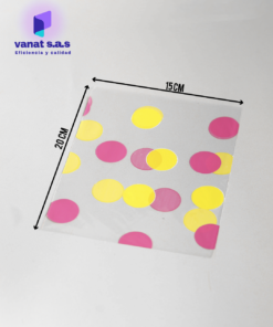 bolsa de polipropileno impresa 15x20 cm motivo corazones